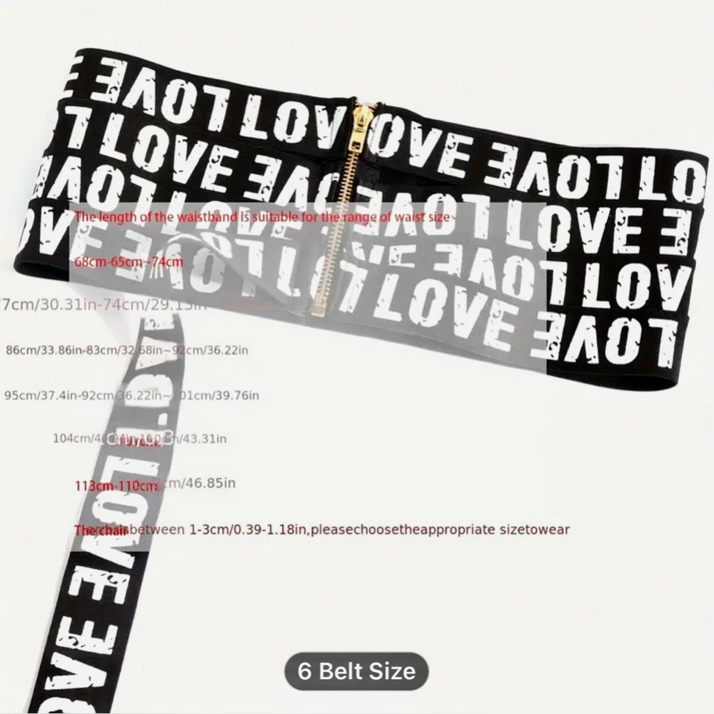 Plus Size Bandage LOVE Belt - Picture 3 of 6